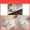 Plush Bunny Small Shoulder Bag For Daily Casual Use With Pearl Chain Strap