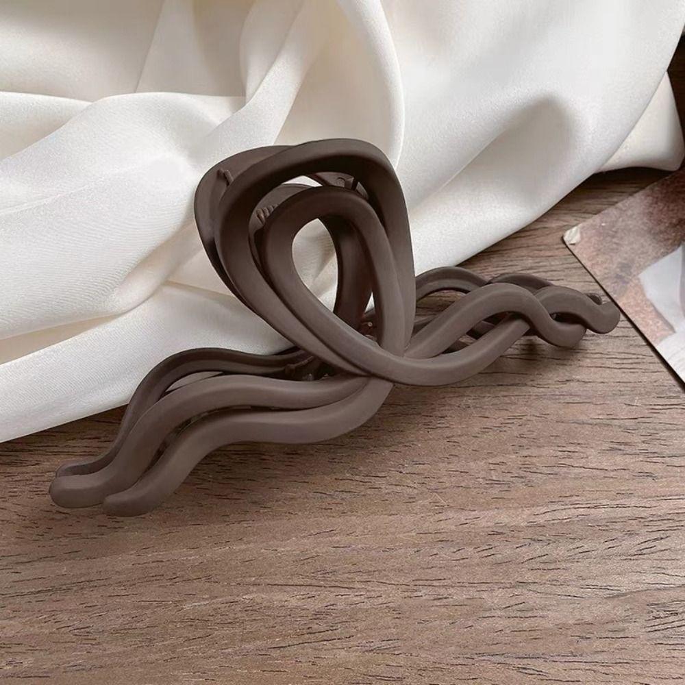 Acrylic Wave Cross Hair Claw Hair Accessories Headwear Vintage Shark Clip  Women