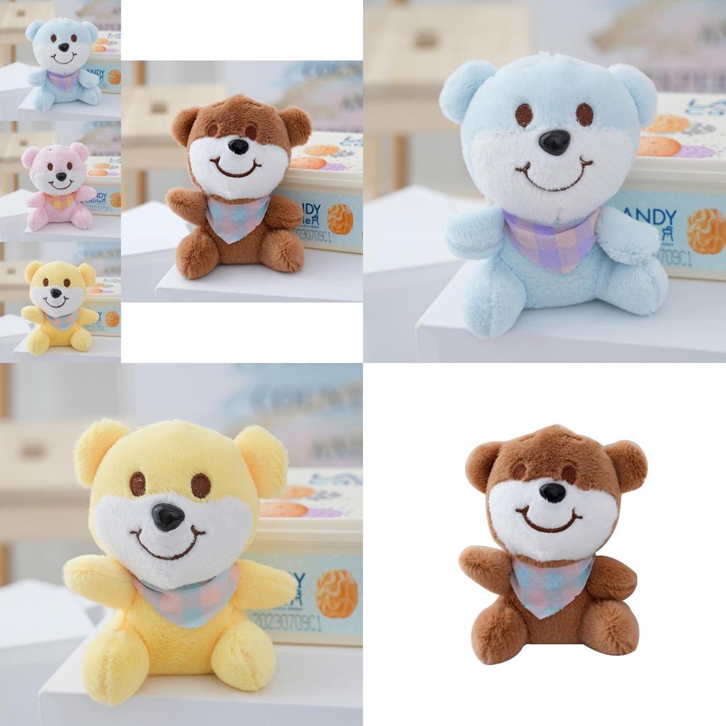 Cute 13cm Stuffed Animal Bear Key Ring Cozy Fluffy Plush Gift In Multiple Colors