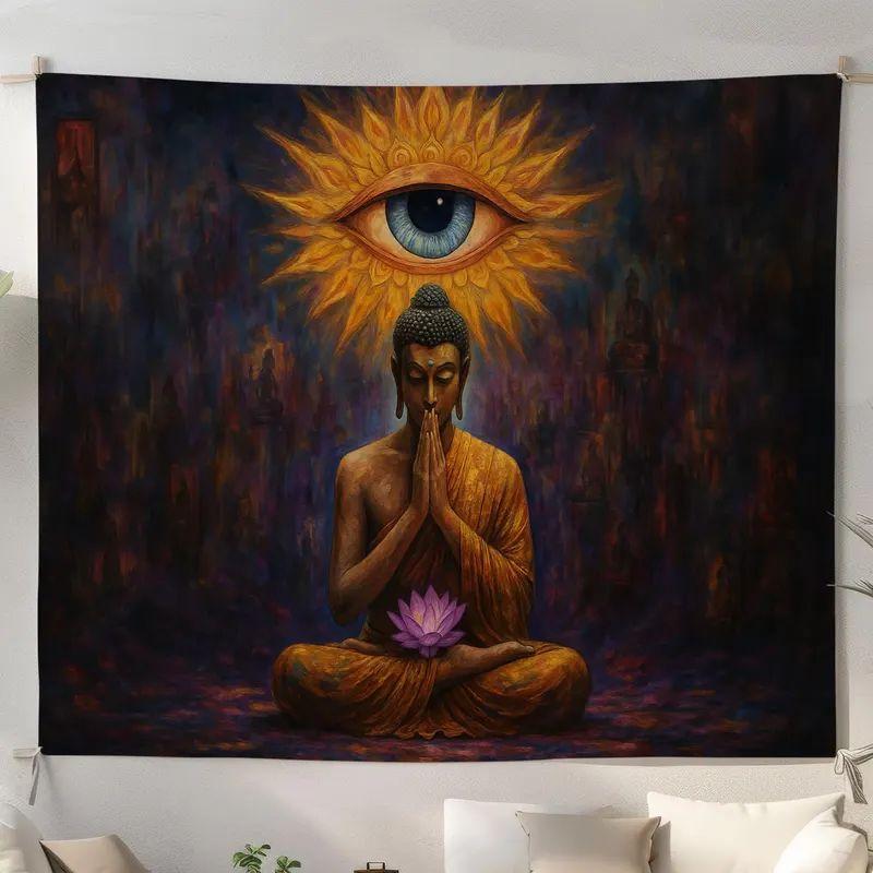 Tapestry of the Mystical Buddha Third Eye 75x100 чёрный