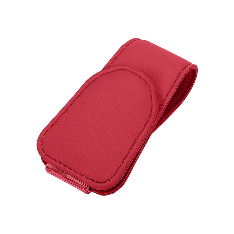 Multifunctional Car Visor Clip and Card Holder with Microfiber Leather