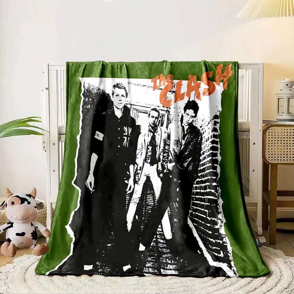 The Clash Band Graphic Blanket for all seasons blanket lunch break throw gift