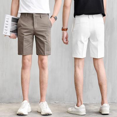 Men's Summer Slim Fit Light Casual White Shorts