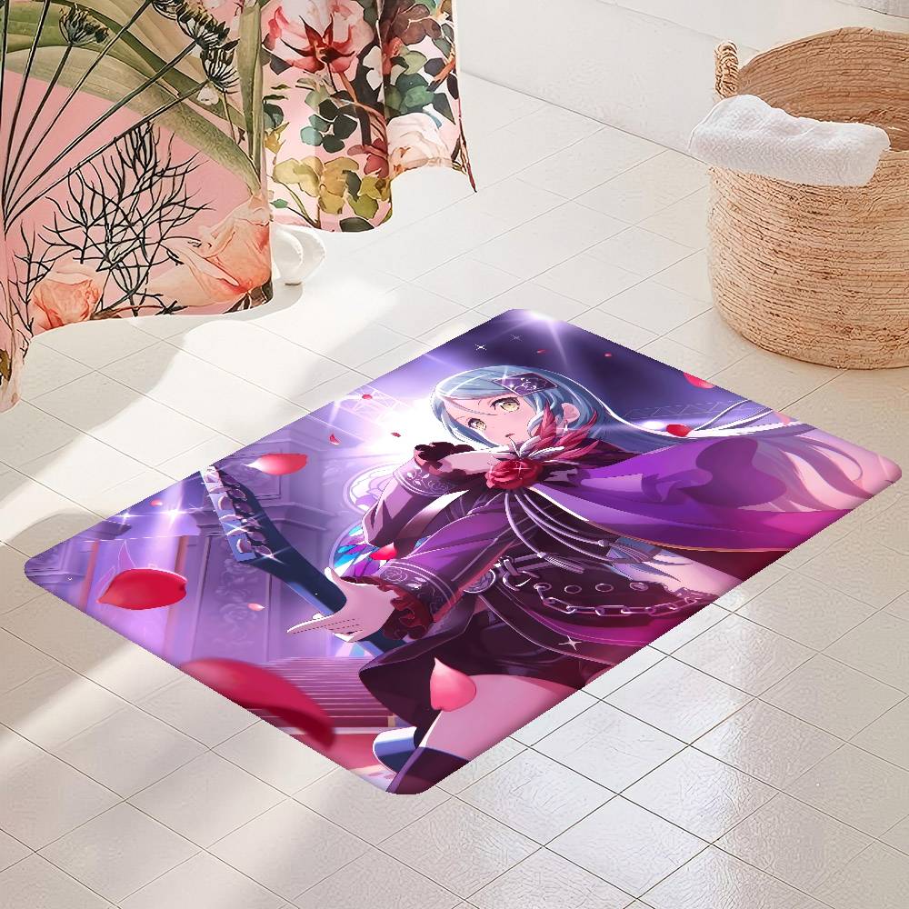 S-sayo Hikawa Floor Mat Retro Multiple Choice Living Room Kitchen Rug Non-Slip Modern Home Decor