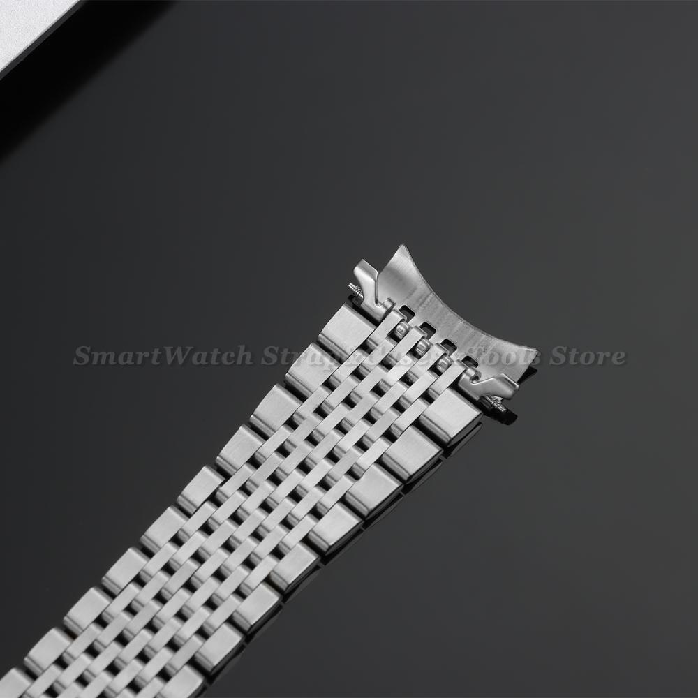 18mm 19mm 20mm Stainless Steel Watch Bracelet for Omega Seamaster for Speedmaster Men's Silver Gold Curved End Metal Watch Strap