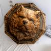 Chow Chow Muster, automatischer Regenschirm, tragbares und faltbares Design, 8 Rippen, ein Weihnachts- oder Geburtstagsgeschenk.