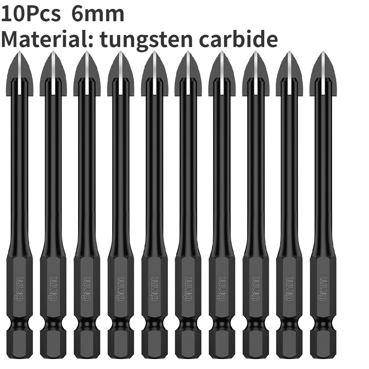 

7/10Pcs Concrete Drill Bit 3/4/5/6/8/10/12mm Tile Drill Bit Hex Shank Drilling Hole Bit for Ceramic Granite Tile Stone Drilling Hexagonal