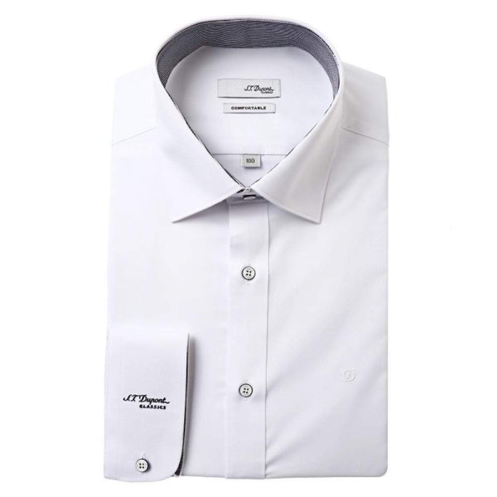 

S.t. Dupont Slim Fit Cotton Stretch Long Sleeve Shirt Se5sm22ls928swh 110