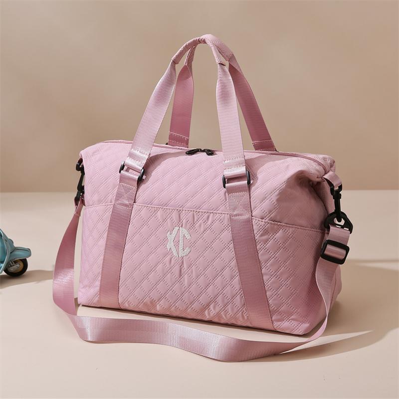 Rucksack mit Kontrastkaro, große Kapazität, Sport- und Fitnesstasche, Reisetasche für Kurzstreckenreisen, Gepäckaufbewahrung