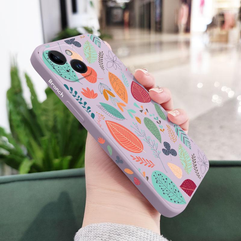 

Morandi Branches Phone Case For iPhone 16 15 14 13 12 11 X XR XS SE2 SE2020 8 7 6 6S Plus Pro Max Mini Silicone Cover iPhone 13
