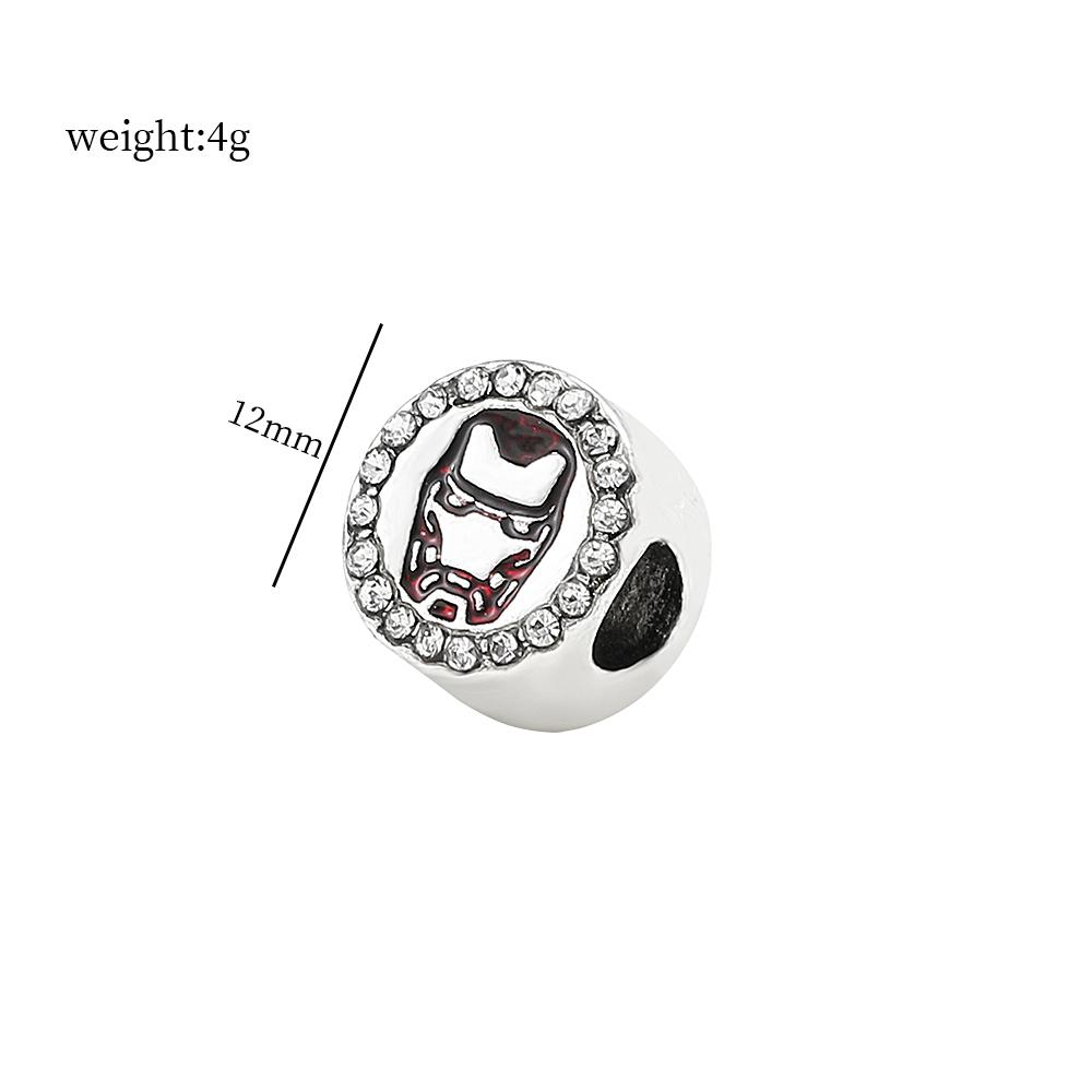 Bracciale con Charms per Figure di Film Perline Ciondolo Fai da Te Avengers Iron Man Spiderman Charms per Realizzazione Manuale Gioielli Accessori