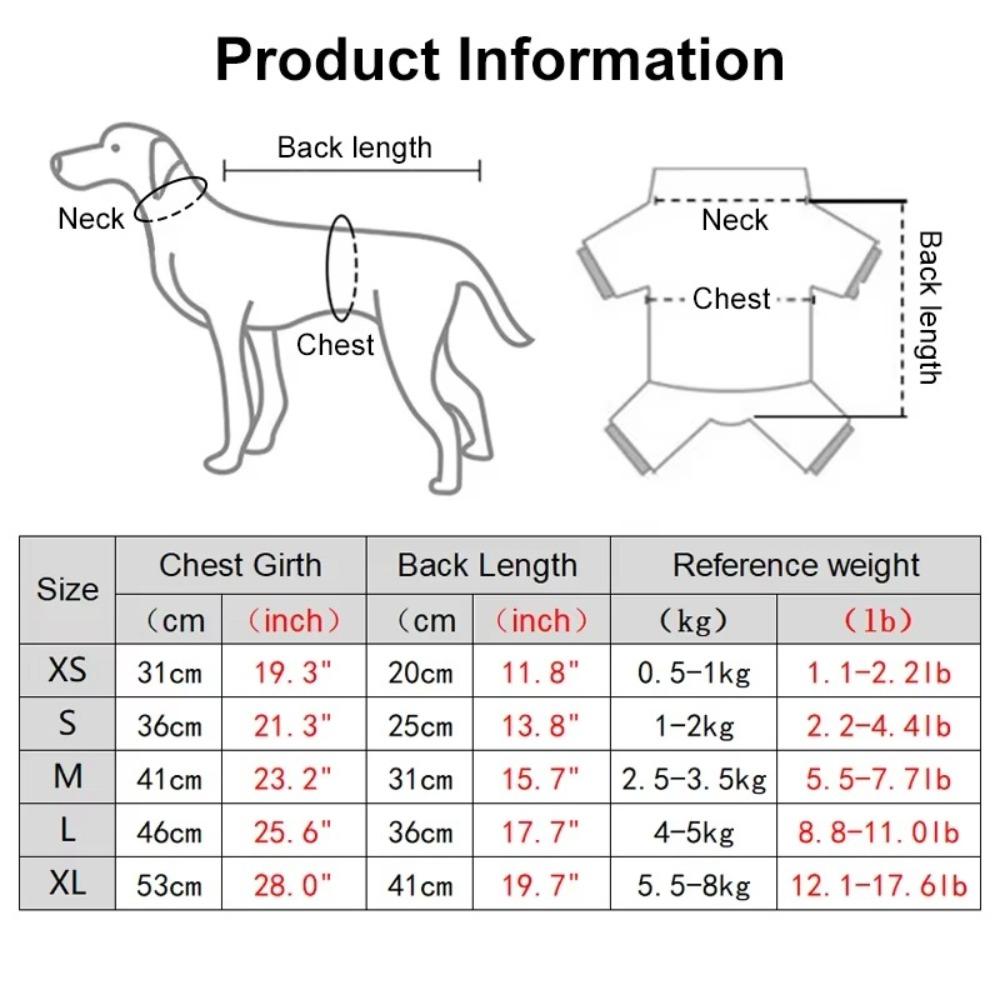 Cotton Soft Material Dog Pajama Stretchable Pet Apparel New Winter Puppy Clothes  For Small Dogs