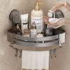 Bathroom Suction Cup Type Storage Rack Without Punching Tripod Rack Toilet  Wall Corner Wall Hanging Storage Shelf