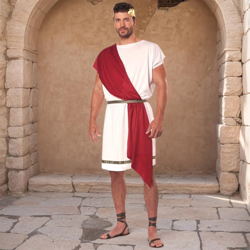 Comfortable Arabian Toga Costume For Halloween Role Play Party With Breathable Fabric And Design