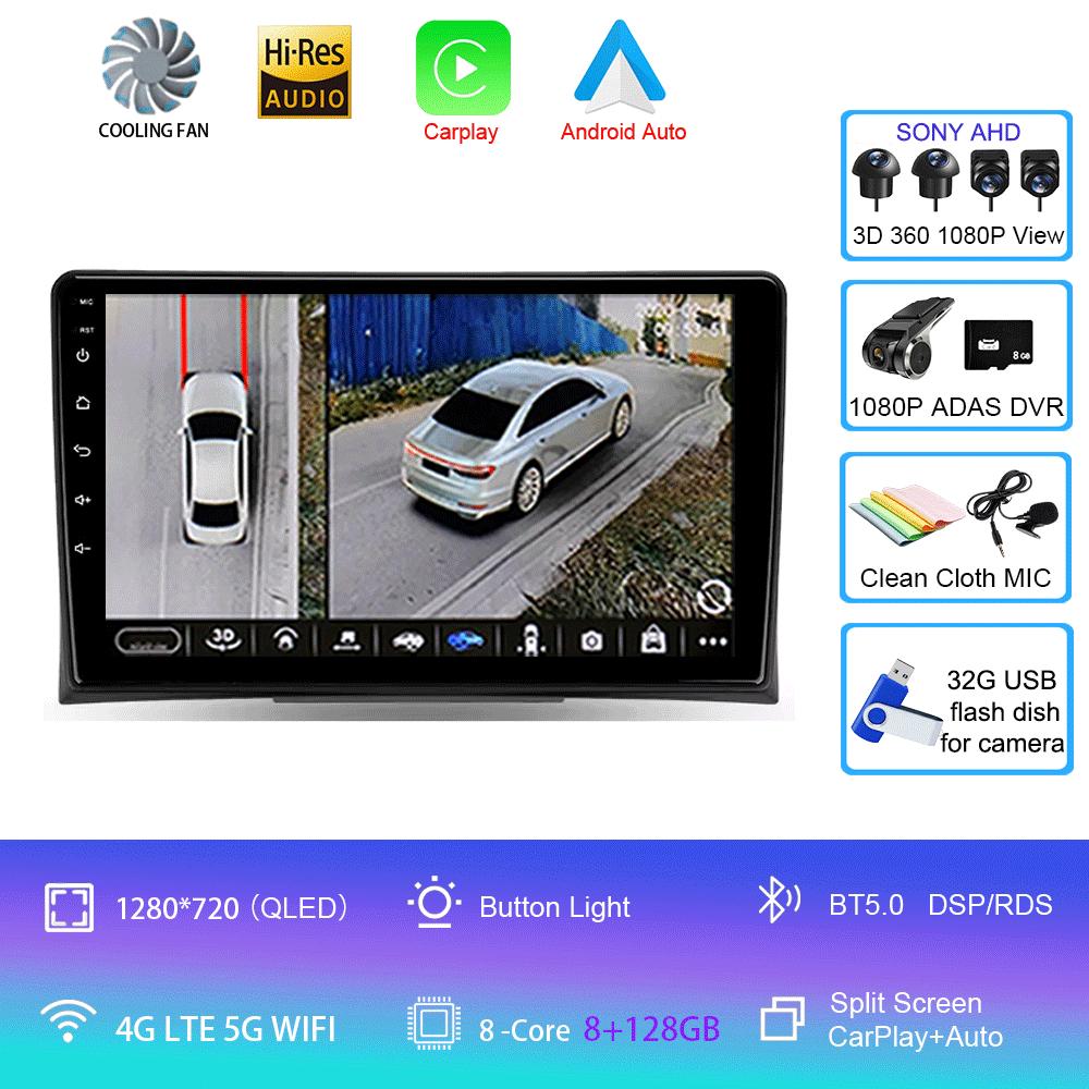 Radio auto Android 14 Pentru Volkswagen Multivan T5 2003 2004 -2015 Navigație Player Multimedia Stereo GPS WiFi+4G DSP Carplay+Auto