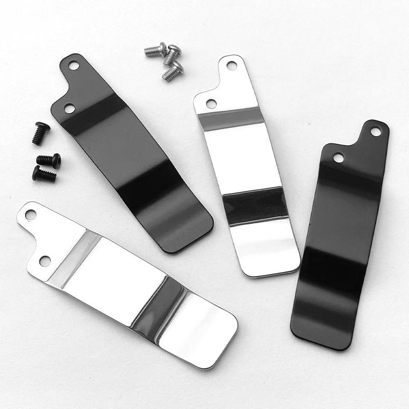 

DIY Folding Knife Back Clip з нержавіючої сталі Pocket Clip з 3 гвинтами Для персонального виготовлення складних ножів DIY Деталі аксесуарів чорний