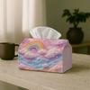 1pc Dreamy Fantasy Pastel Tissue Holder Featuring a Rainbow Cloud Sky, Ideal for Living And Dining Areas, Perfect for Elegant Tissue Storage In The Ba