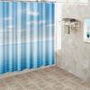 1pc Sky Oceant Shower Curtain Bathroom Partition Decorative Curtain Machine Washable Blue Sky Print Window Privacy Curtain