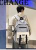 Schoolbag men's and women's high school students' large-capacity backpack, leisure travel, junior high school students' dirt-resistant 