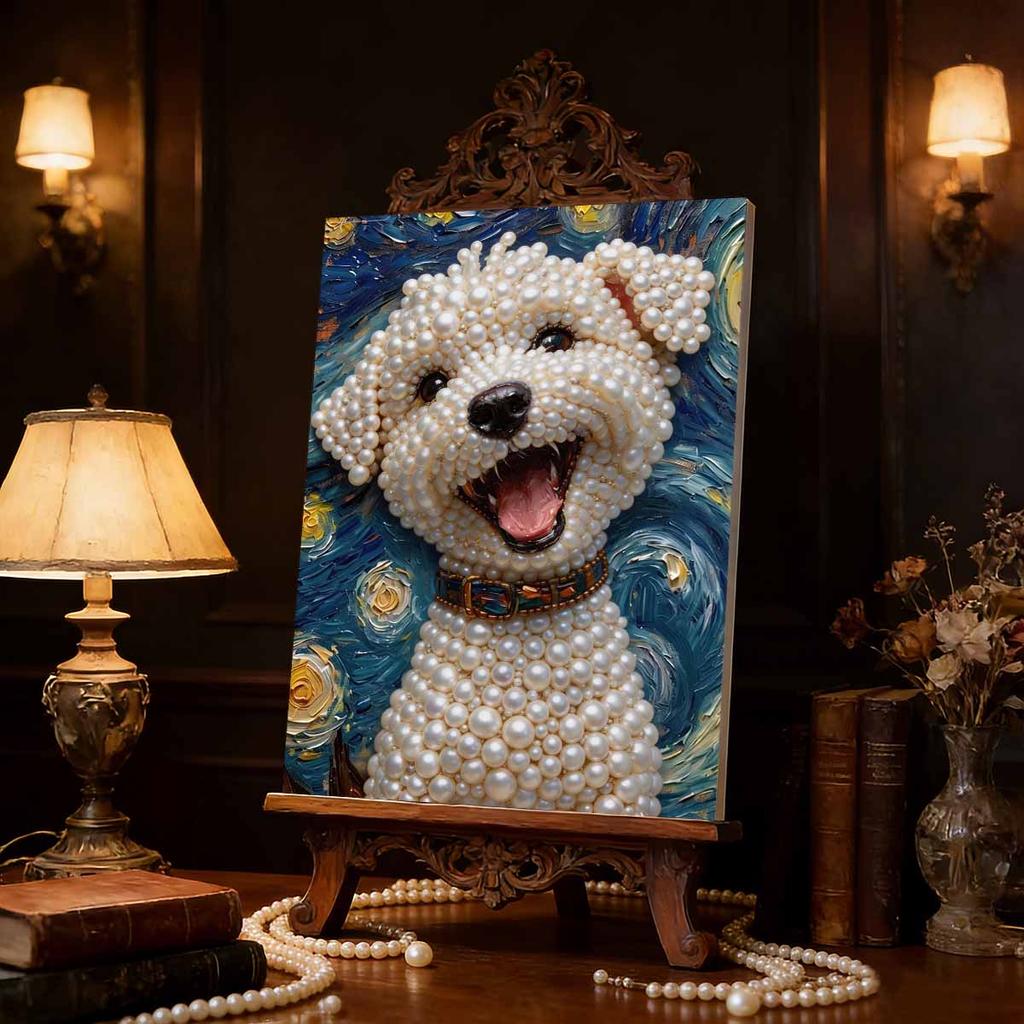 Pearl Painting Kit Cute Little Dog Theme Frameless Handicraft DIY Bedroom Decoration Living Room Wall Art Room Decoration Art Craft Decoration
