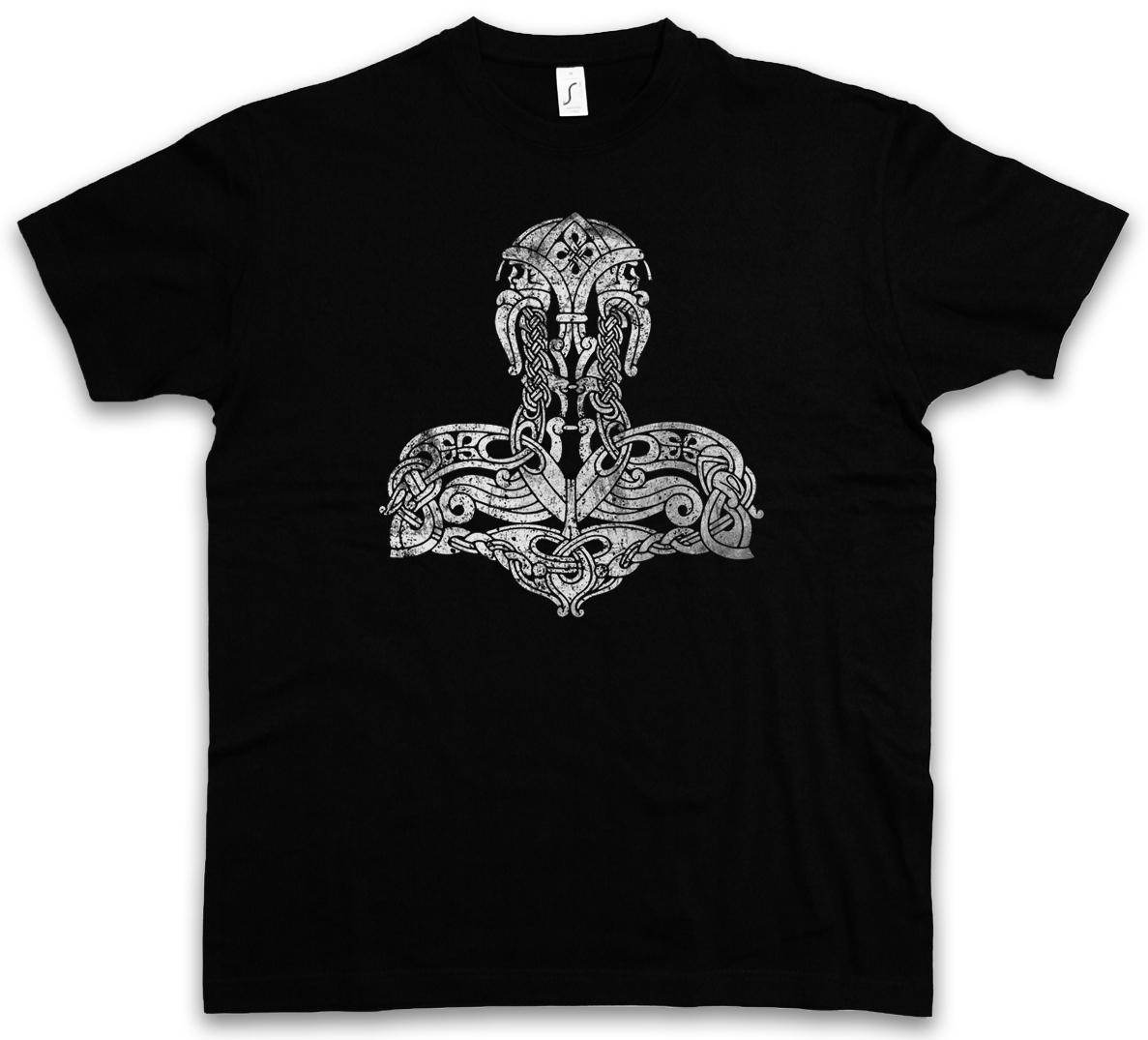 CELTIC THOR´S HAMMER T-SHIRT Mjölnir Paganism TV Wotan Thor Vikings Odin T Shirt M
