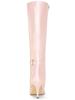 Allegra K Knee-High Boots with Stiletto Heels and Pointed Toes, Women's, Sparkly Pink, Size 25.0cm
