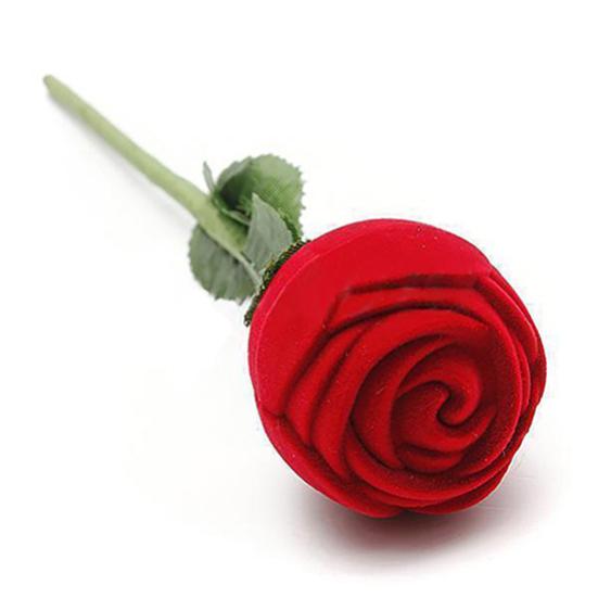 Romantische Rose Verlobung Hochzeit Ohrring Ring Anhänger Charme Schmuck Vitrine