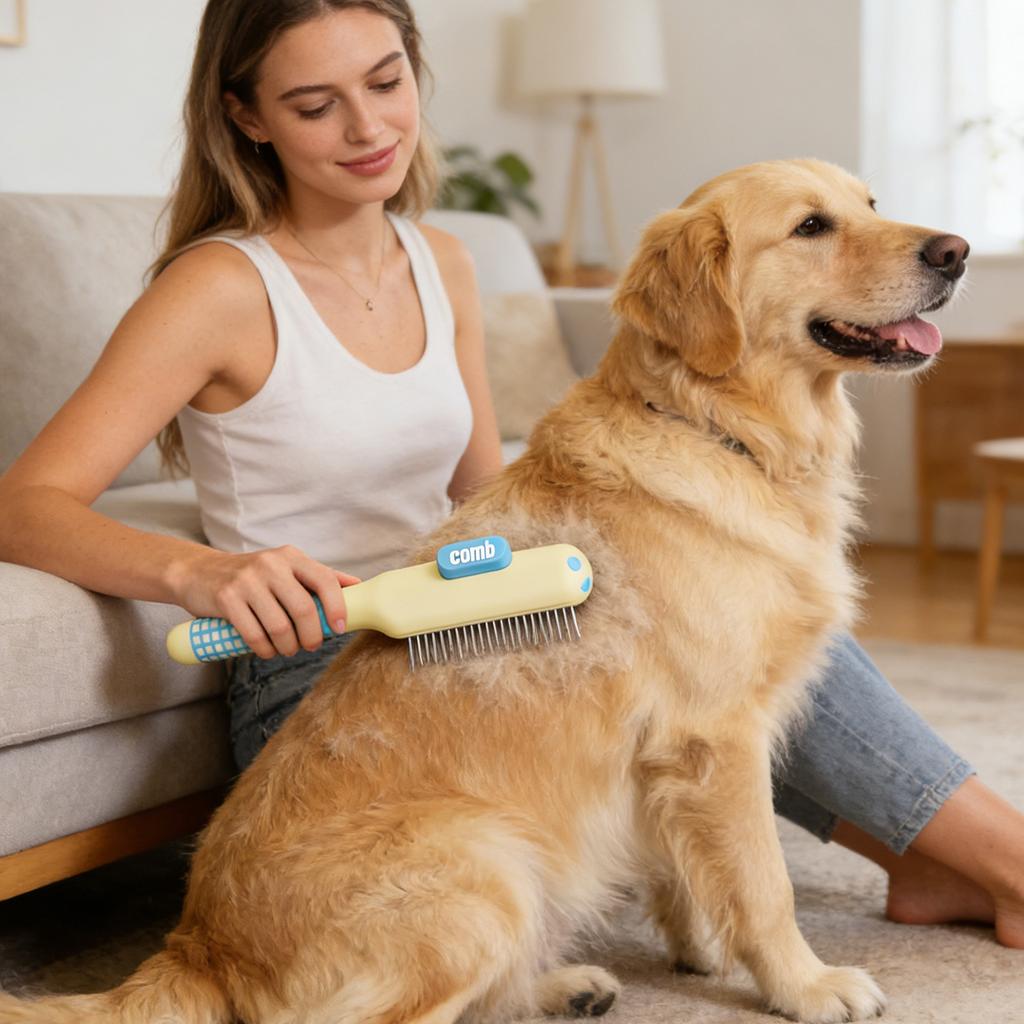 Pet Comb One-click Hair Removal And Depilation Comb Dog Hair Removal Comb Special Comb Pet Supplies