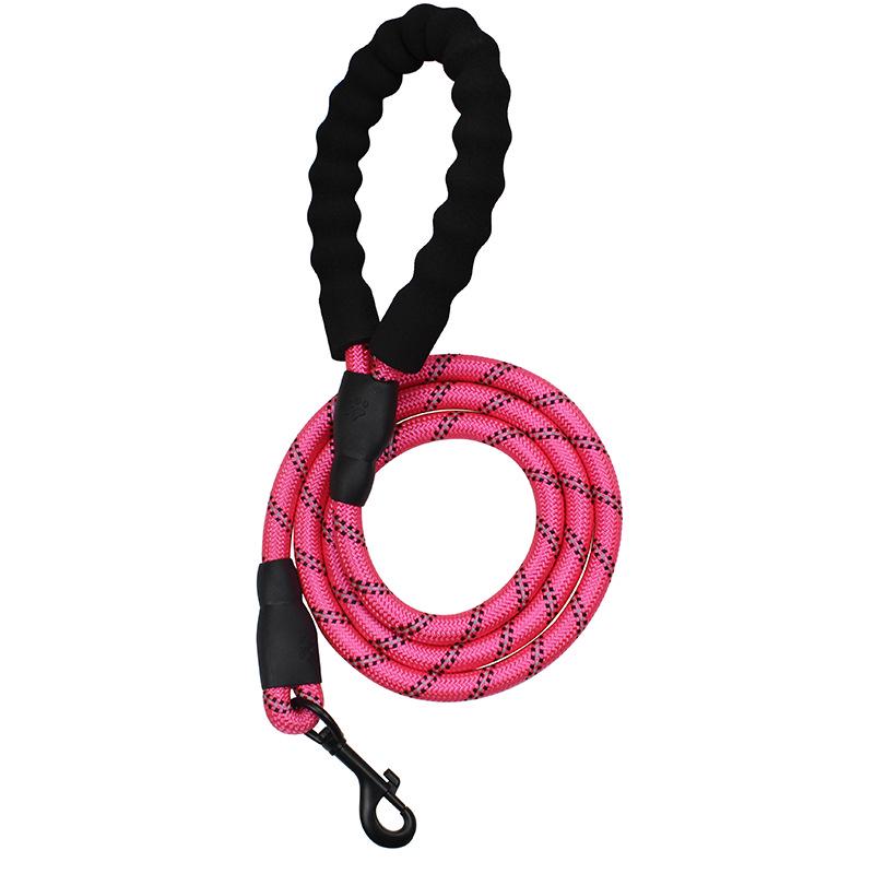 Reflective Double-Wire Nylon Dog Leash for Walking Large, Medium, and Small Dogs