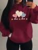 Women's Autumn Pink Leopard Heart Print Loose Hoodie with Pockets