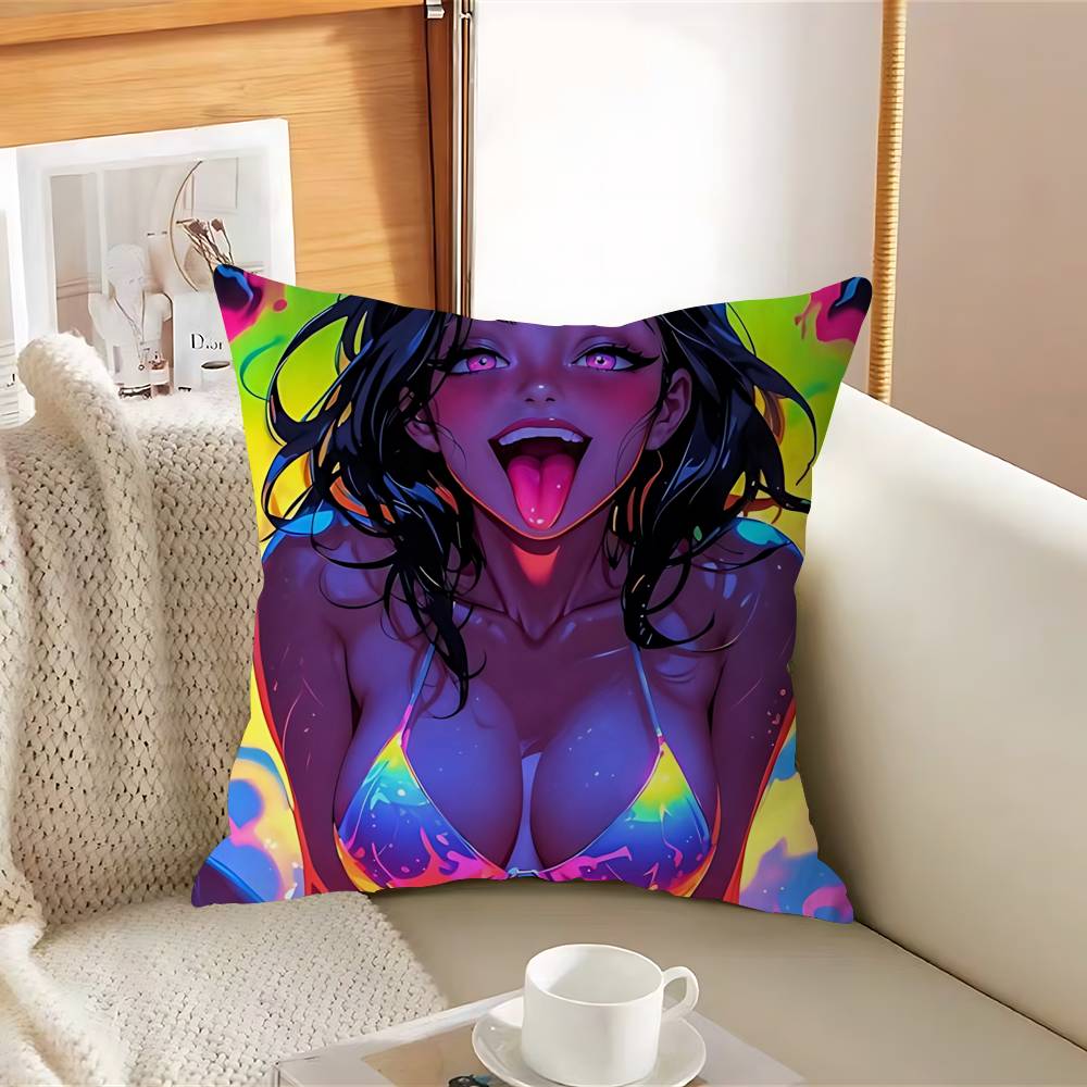 Anime Hot Girl-I Pillow Case Removable Washable Cushion Cover – All-Season Soft Linen