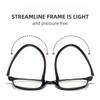 Modische Lesebrille mit quadratischem Rahmen, hochauflösend, Blaulichtfilter, Unisex, ultraleicht, bequem, Presbyopie-Brille