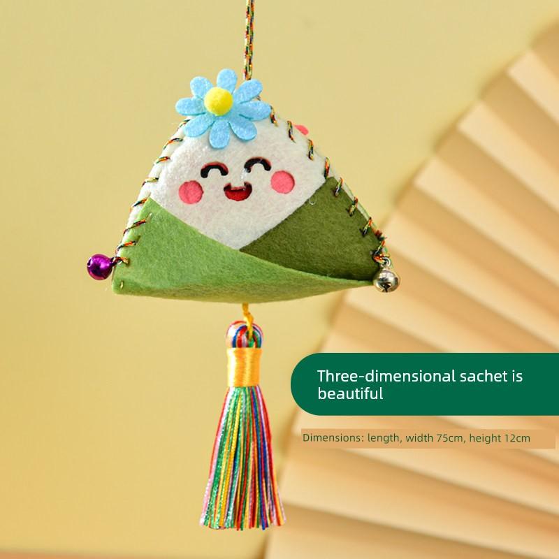 Dragon Boat Festival Sachet Perfume Bag Zongzi Handmade DIY Material Package Argy Wormwood Kindergarten Kids Mosquito Repellent Small Sachet Pendant