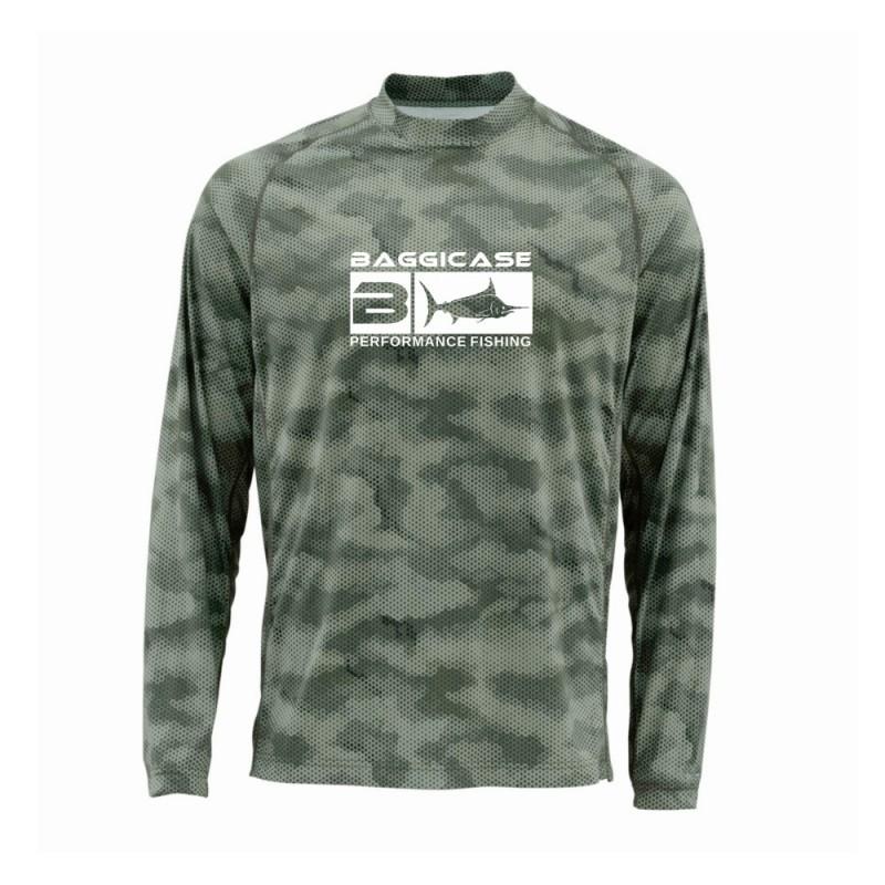 Fischerbekleidung Luya Langarm Rundhals T-Shirt Herren Sonnenschutz Schnelltrocknend Atmungsaktiv
