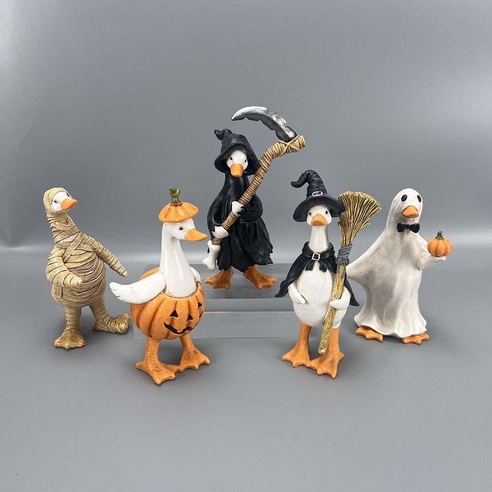 Wasserdichte Halloween-Entenfigur Kreative Geisterkürbis-Skulptur Kinderzimmer
