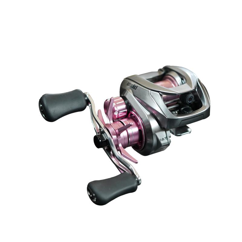 P10 Baitcasting Reel Magnetic Brake System Anti-Backlash Long Cast Lure Fishing Reel Metal Stream River 7.6:1 Gear Ratio Shallow Spool