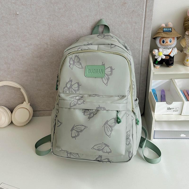 Schoolbag Fashion Backpack New Cute Butterfly Graffiti Printed Backpack Leisure Travel Middle School Student School Bag
