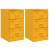 Nightstands 2 pcs. Mustard Yellow 34.5 x 39 x 62 cm Steel