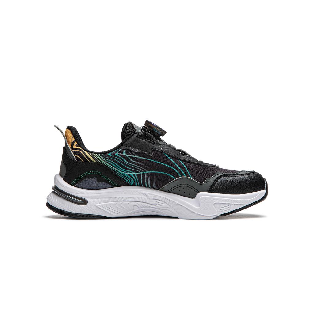 Li Ning Kids Versatile Comfortable Shock Absorption Low Top Casual Shoes Kids Casual Shoes Black YKCU104-3