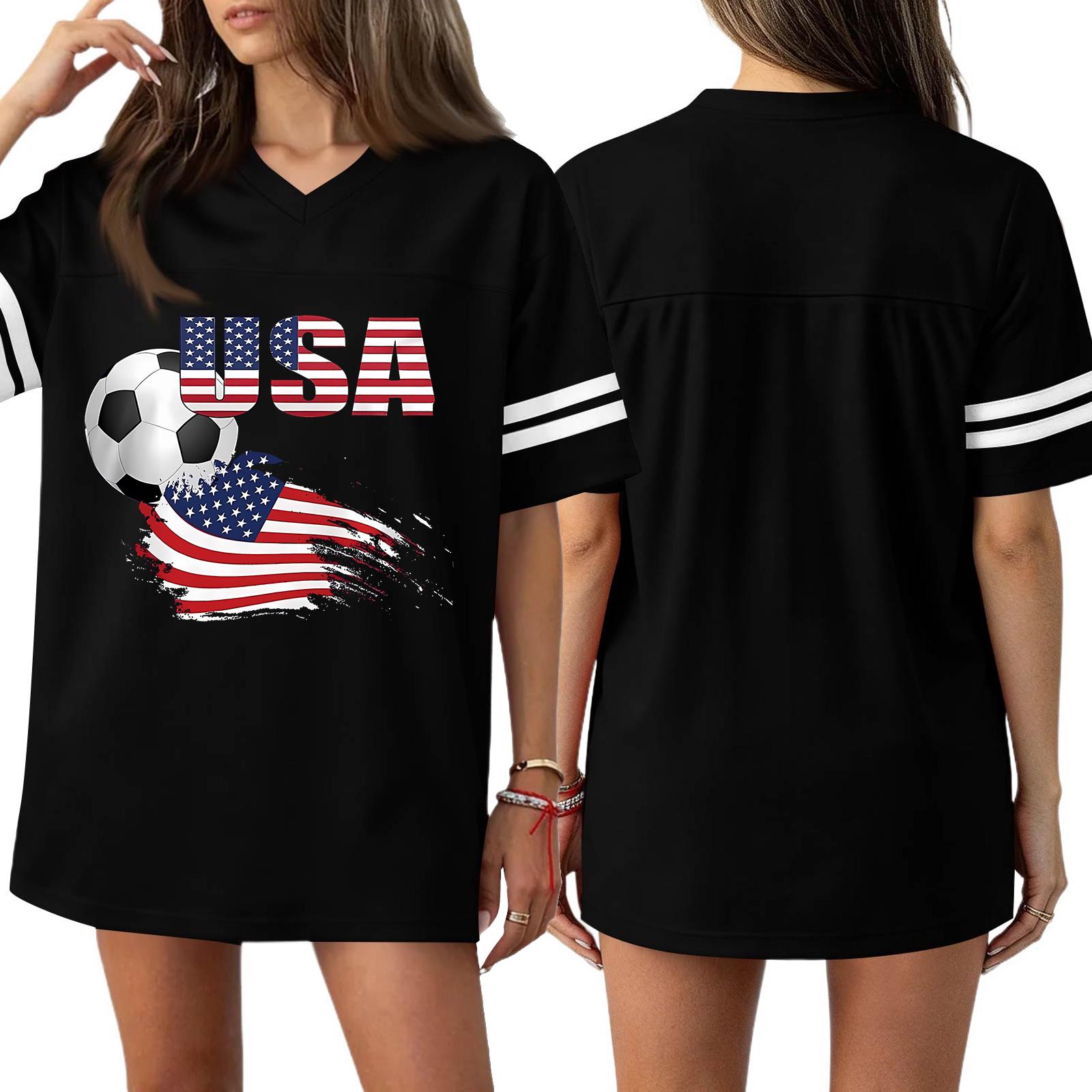 

Women s Casual & Stylish V-Neck Sports — Print Short-Sleeve Athletic T-Shirt Top L чёрный
