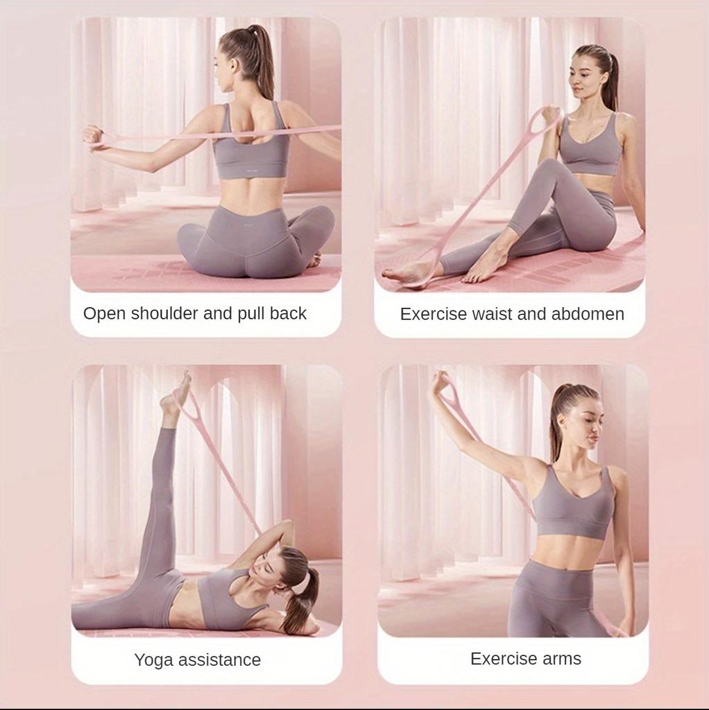 Exercício de alongamento faixa de tensão fitness yoga corda de resistência elástica, usada como equipamento de fitness para ombro, braço, costas, deve