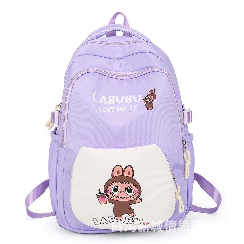 Labu Cartoon Printed Children's Backpack Large Capacity Backpack Casual Versatile High Beauty Elementary School Student Backpack KTY