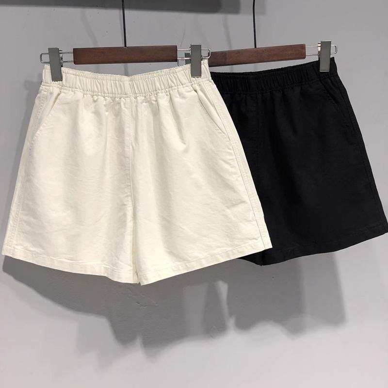 

Women s Lightweight Summer Shorts: Slimming, Casual, Elastic Waist, Wide-Leg XS белый
