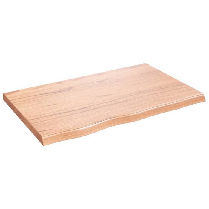 VidaXL Dessus de table marron clair 80x50x4 cm bois chêne traité 3156357