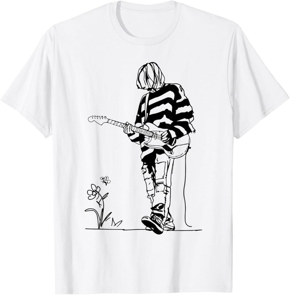 

90s Grunge Legend Sketch Alternative Rock Guitarist Vocalist T-Shirt Unisex T-Shirt XL