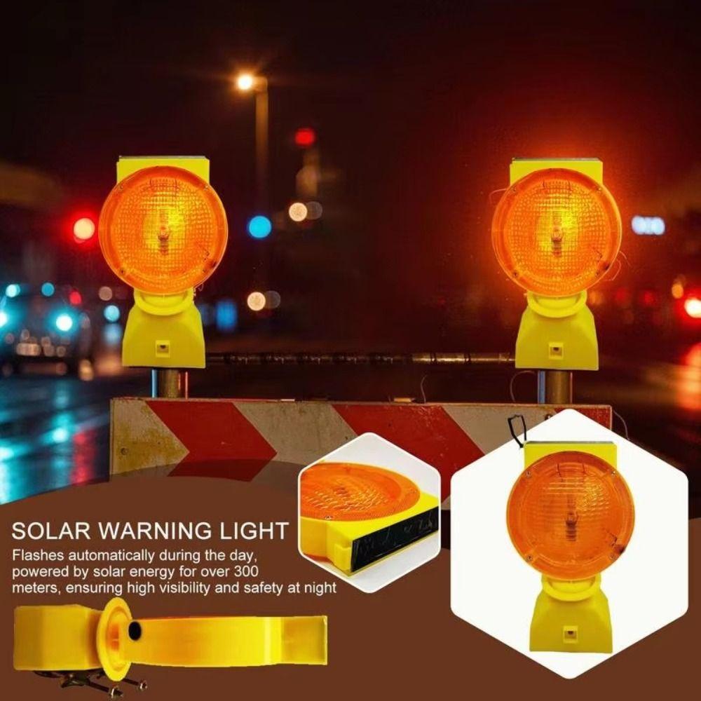 High Brightness LED LED Strobe Construction Light Solar Barricade Warning Light  Outdoor