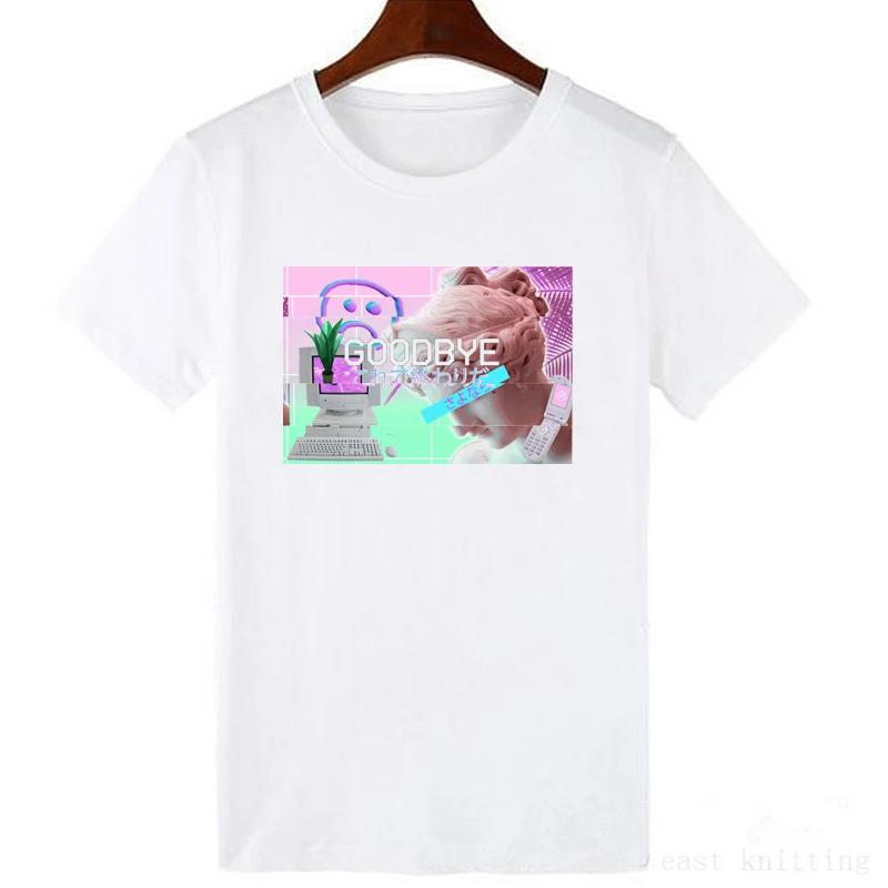 Neuestes Mode David Michelangelo Bedrucktes Grafik-T-Shirt Statue Kaugummi kauend Mode-Print Lustiges Harajuku-T-Shirt