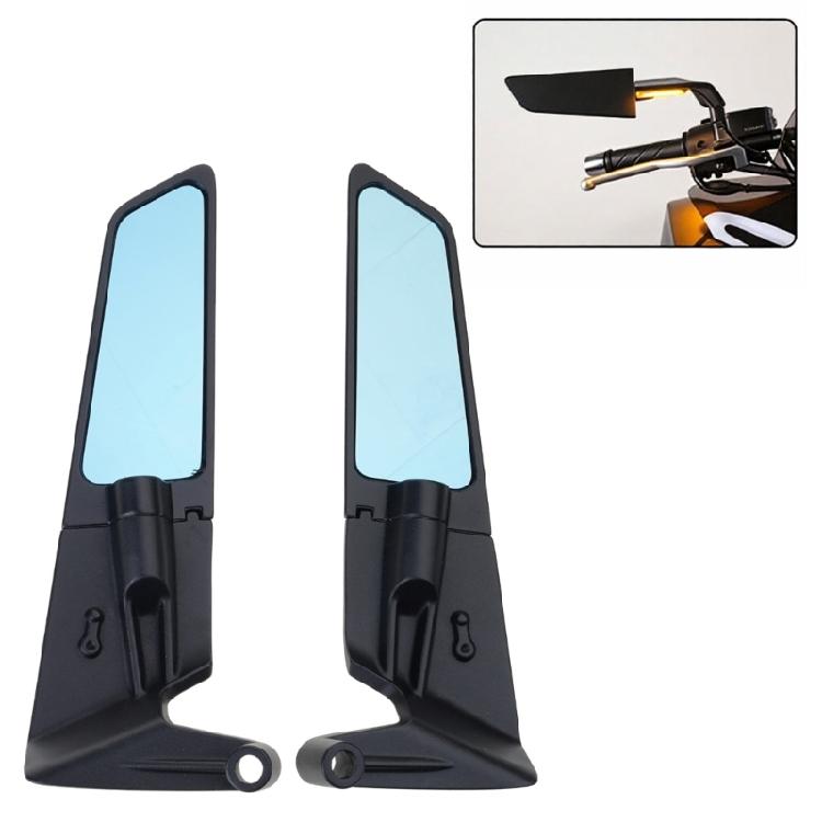 Sturdy Metal Motorcycle Mirrors With Anti scowl Blue Lens And flexible Adjustment For Custom Fit