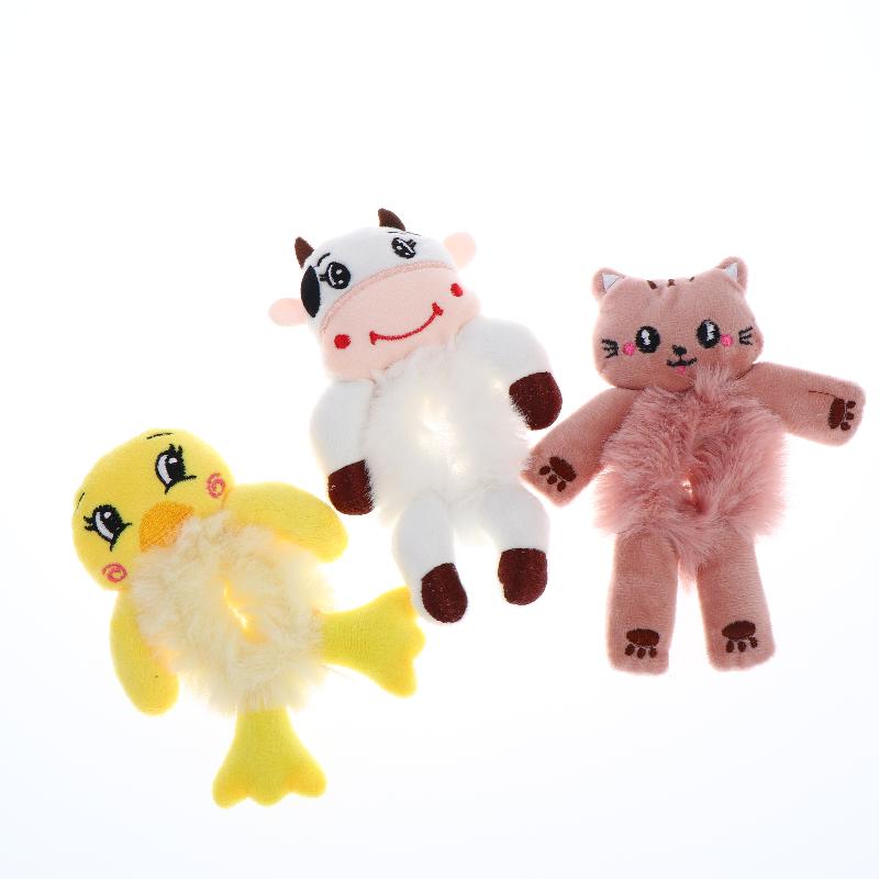 Cute Cartoon Plush Animal Hair Scrunchies Lovely Elastic Hair Ties For Girls Ponytail Holder Daily Hair Accessories