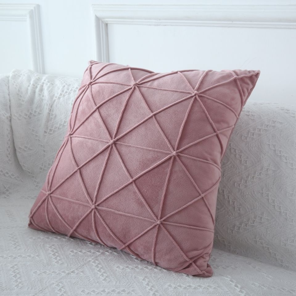 45cm Cushion Cover Modern Simple Soft Fluffy Pure White Plush Pillow Home Cushion Artificial Imitation Wool Pillow Cover